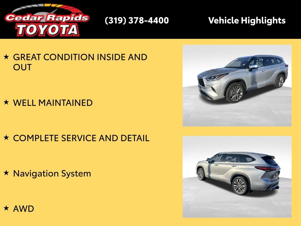 Certified 2022 Toyota Highlander Platinum image 8