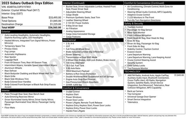 Used 2023 Subaru Outback Onyx Edition image 5