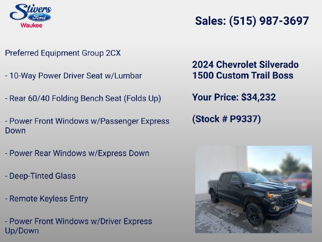 Used 2024 Chevrolet Silverado 1500 Custom Trail Boss AWD/4WD image 8
