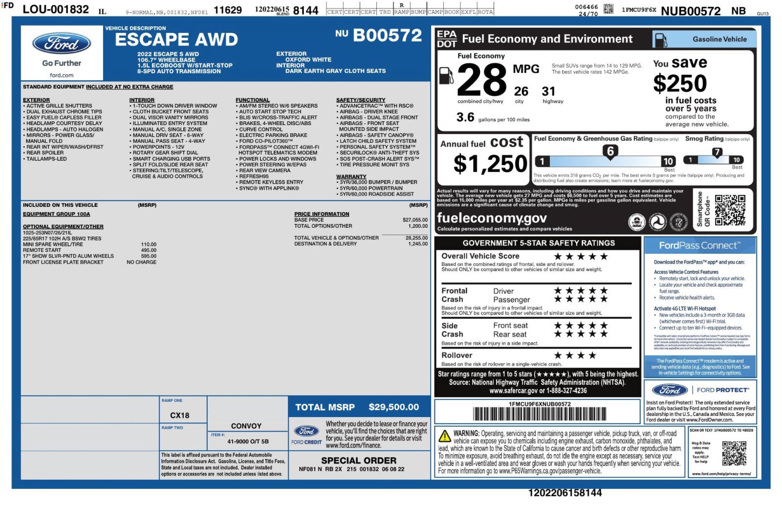 Used 2022 Ford Escape S AWD/4WD image 48