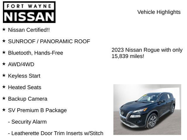 Certified 2023 Nissan Rogue SV w/ SV Premium B Package image 8