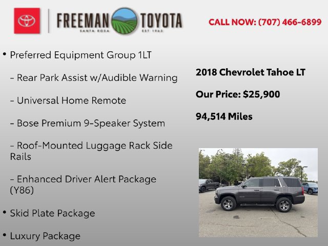 Used 2018 Chevrolet Tahoe LT w/ Luxury Package AWD/4WD image 11