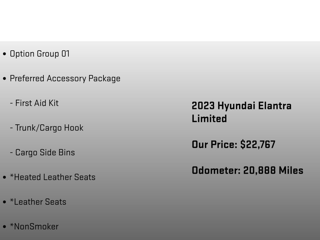 Used 2023 Hyundai Elantra Limited w/ Preferred Accessory Package image 6