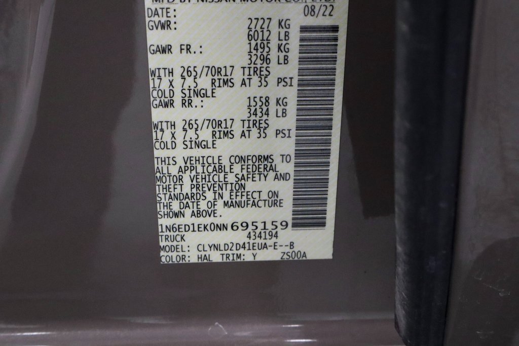 Used 2022 Nissan Frontier PRO-4X w/ Pro-4X Premium Package image 34