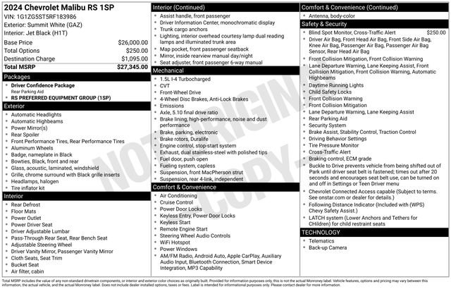 Certified 2024 Chevrolet Malibu RS image 7