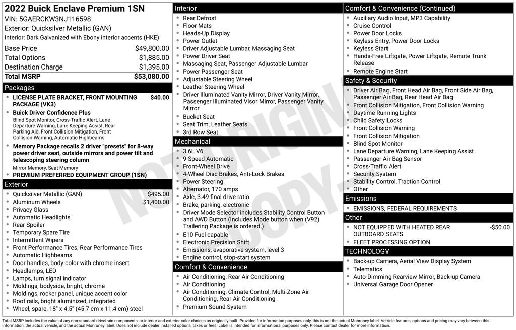 Used 2022 Buick Enclave Premium image 59
