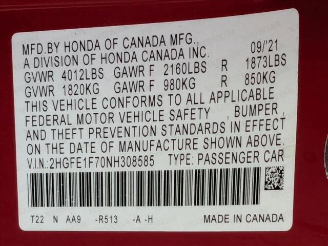 Used 2022 Honda Civic EX image 24