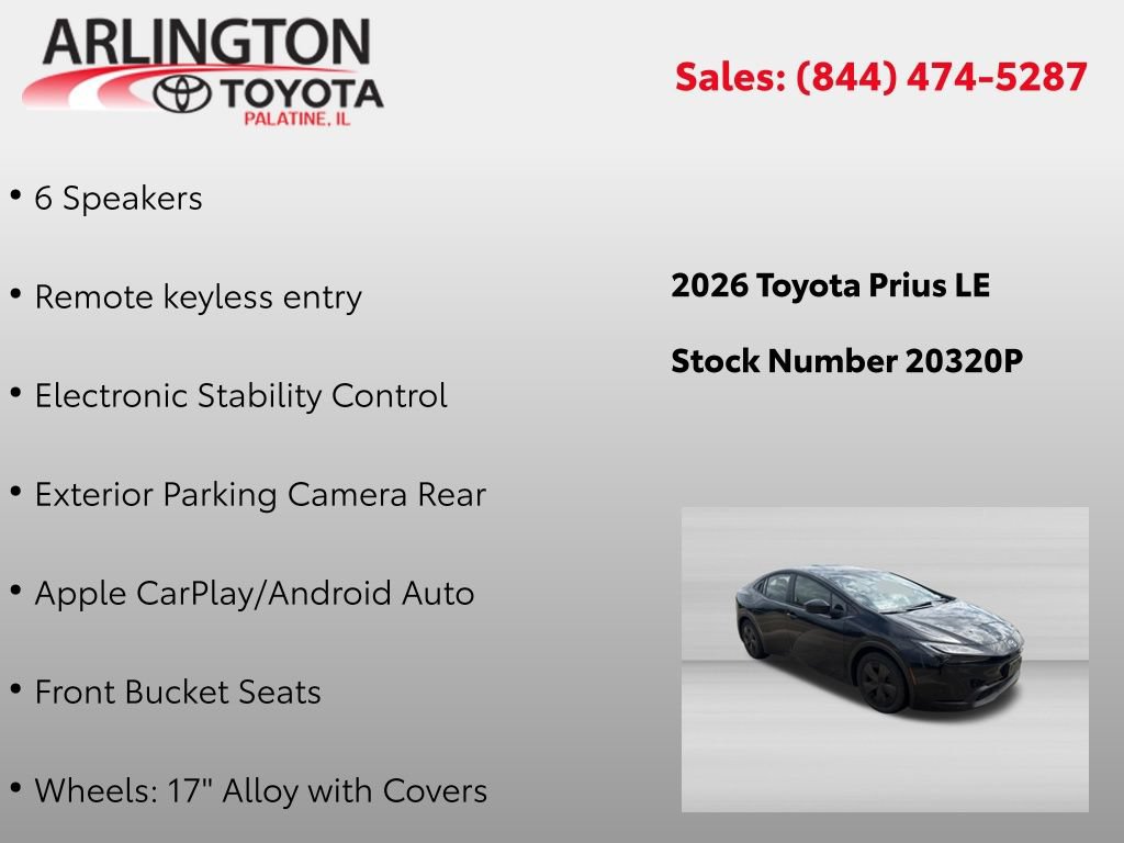 Used 2026 Toyota Prius LE FWD image 4
