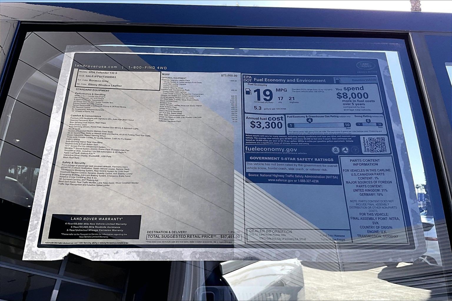 New 2026 Land Rover Defender 130 S image 15