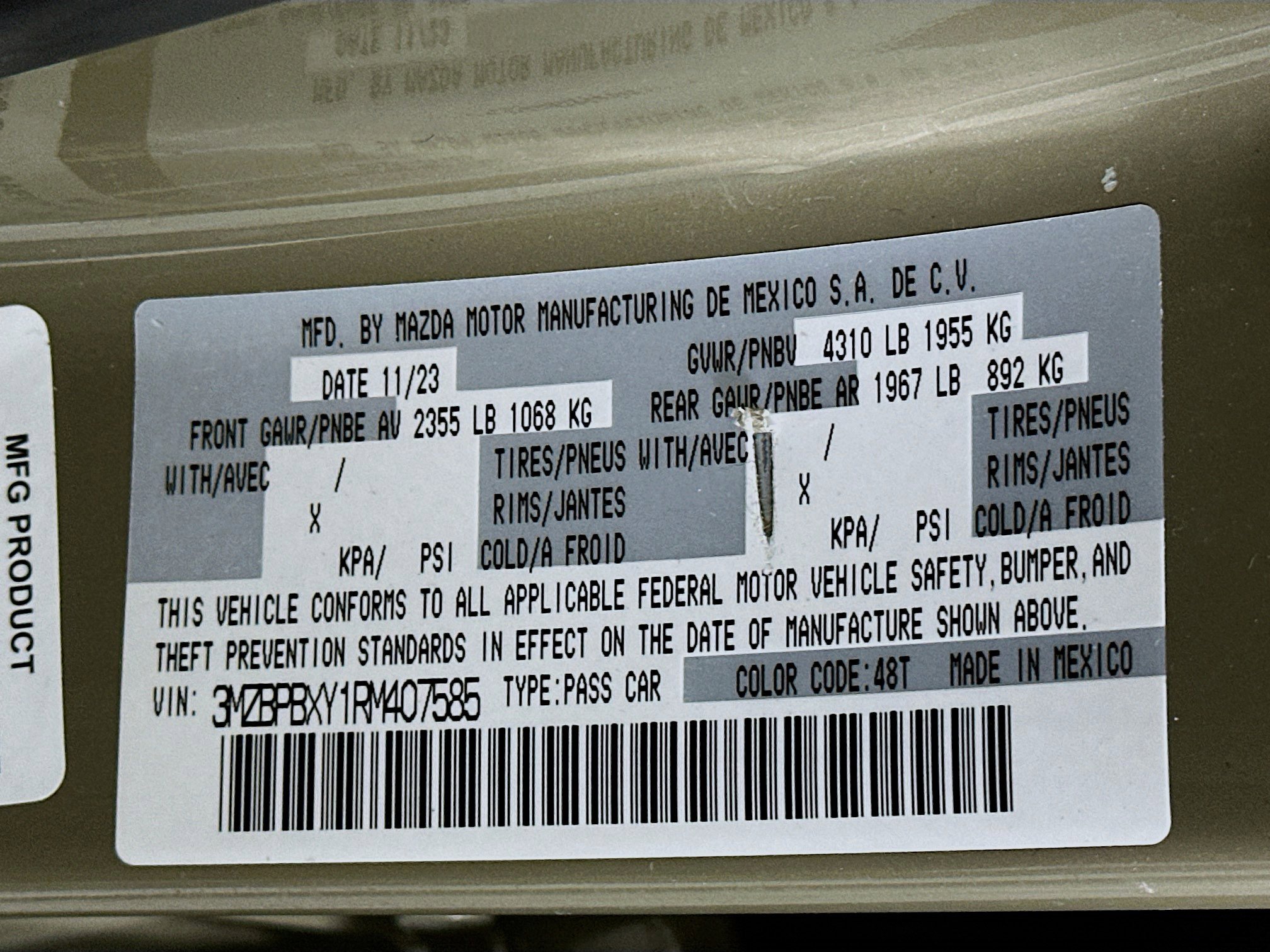 Used 2024 MAZDA MAZDA3 s image 12