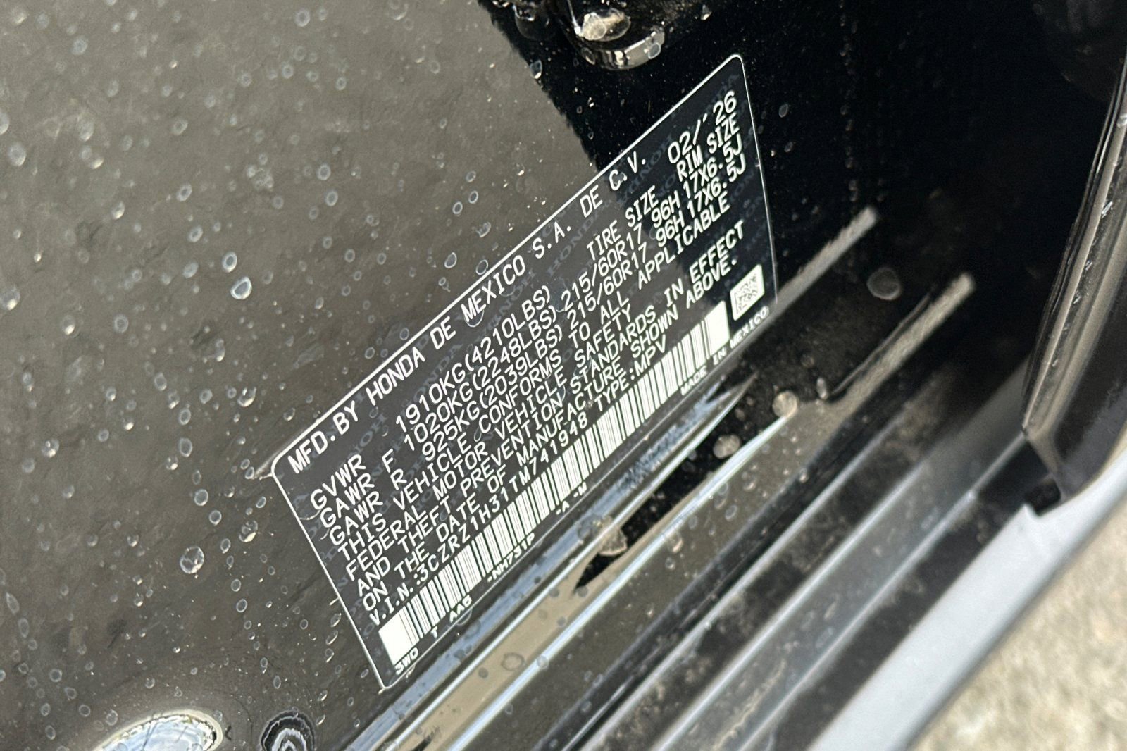 New 2026 Honda HR-V LX image 33