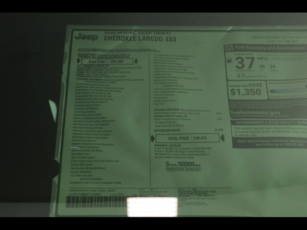 New 2026 Jeep Cherokee Laredo AWD/4WD image 21