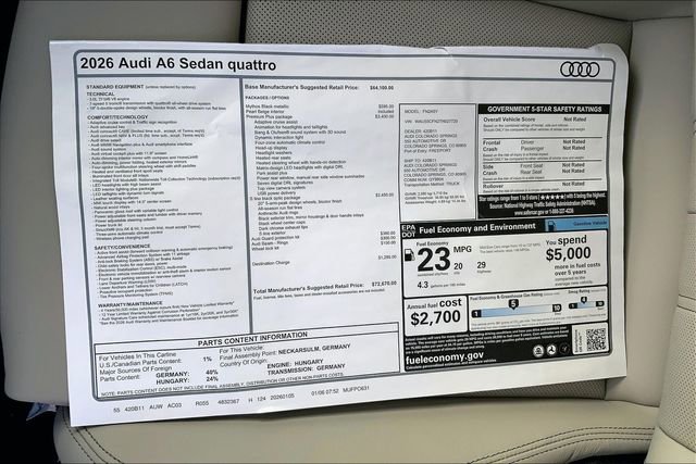 New 2026 Audi A6 Premium Plus image 13