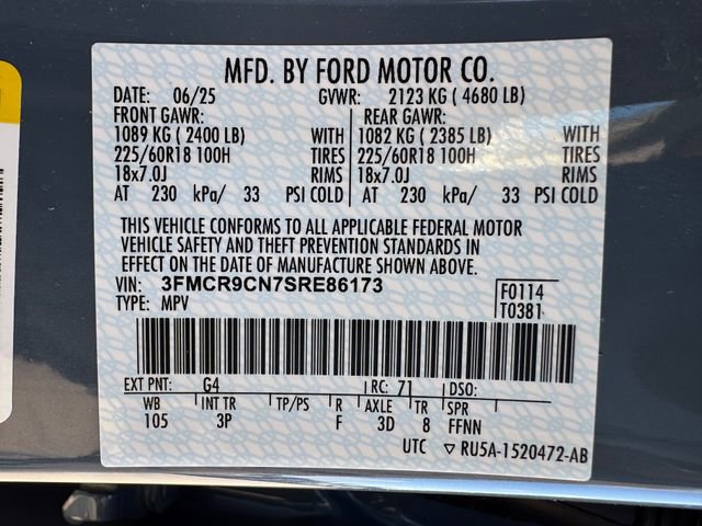 Certified 2025 Ford Bronco Sport Outer Banks w/ Outer Banks Tech Package+ AWD/4WD image 29