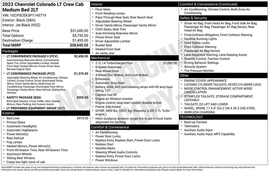 Used 2023 Chevrolet Colorado LT w/ LT Convenience Package II image 11