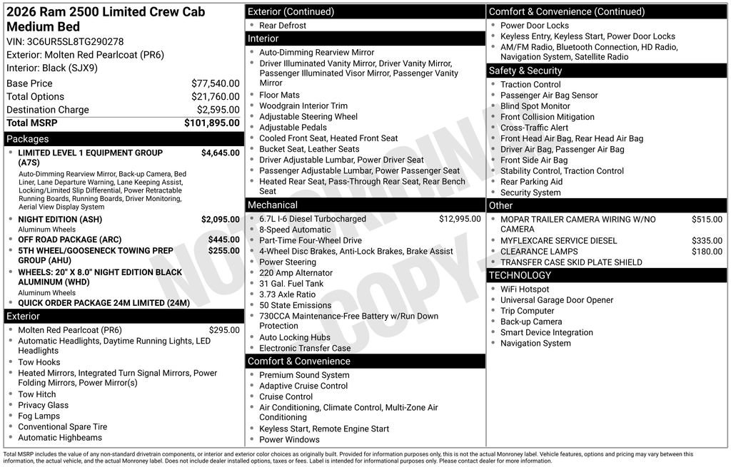 New 2026 RAM 2500 Limited AWD/4WD image 7