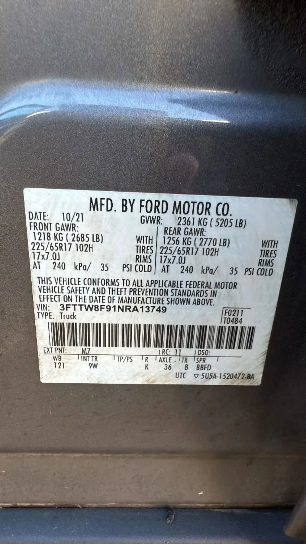 Used 2022 Ford Maverick XL w/ Equipment Group 100A Standard AWD/4WD image 32