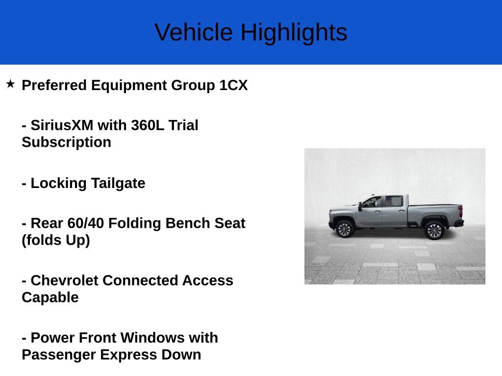 New 2026 Chevrolet Silverado 2500 Custom w/ Custom Value Package RWD image 2