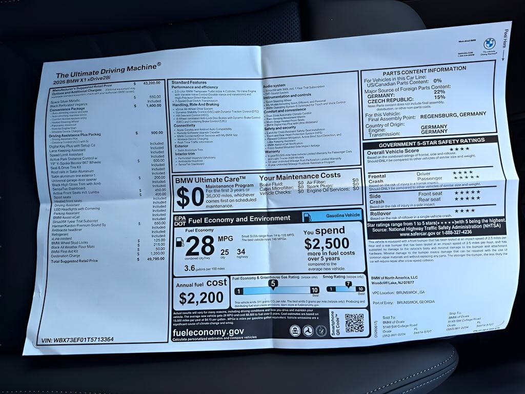 New 2026 BMW X1 xDrive28i w/ Convenience Package AWD/4WD image 25