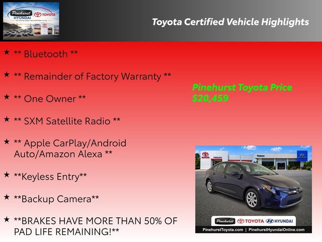 Certified 2023 Toyota Corolla LE FWD image 19