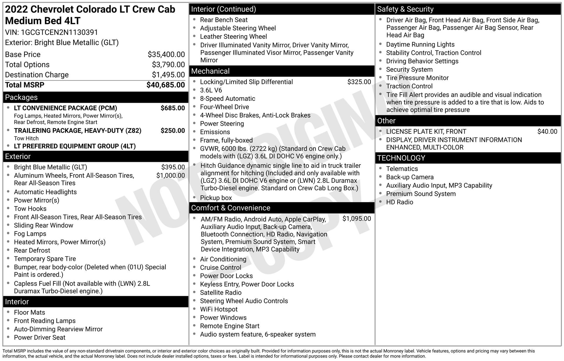 Used 2022 Chevrolet Colorado LT w/ LT Convenience Package AWD/4WD image 3