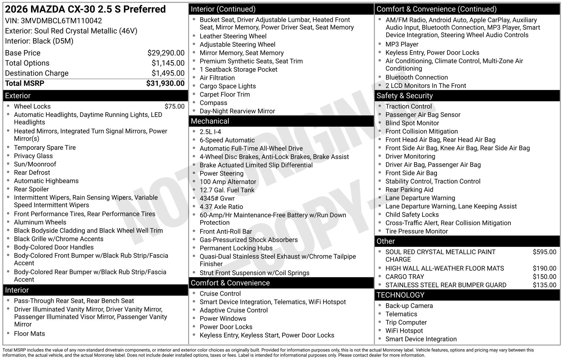 New 2026 MAZDA CX-30 AWD 2.5 S image 6