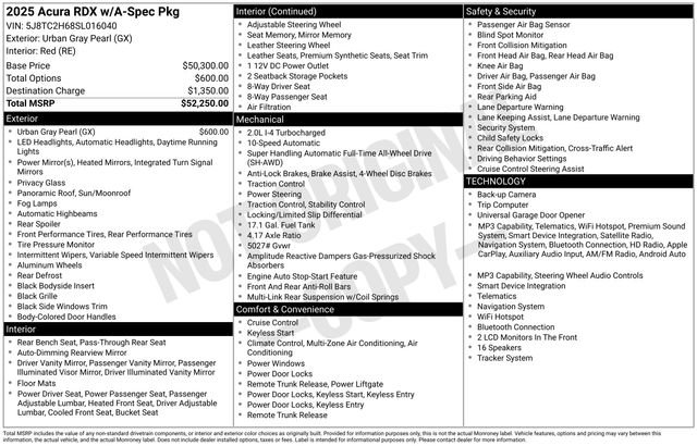 Certified 2025 Acura RDX A-Spec AWD/4WD image 30