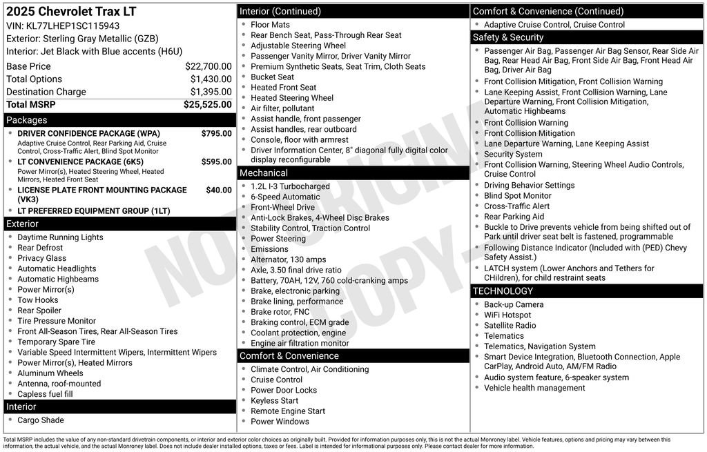 Used 2025 Chevrolet Trax LT w/ Driver Confidence Package FWD image 5