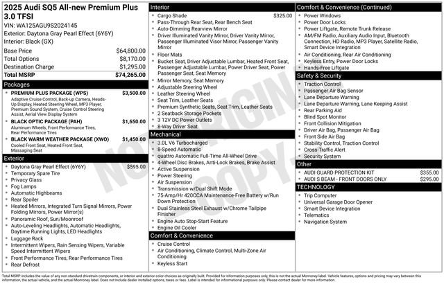 Used 2025 Audi SQ5 Premium Plus w/ Premium Plus Package image 9
