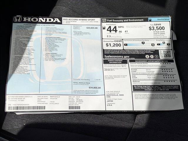 New 2025 Honda Accord Sport image 20