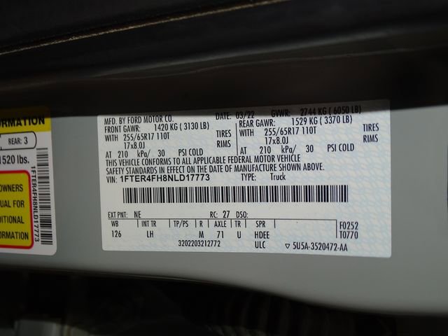 Used 2022 Ford Ranger XLT w/ Equipment Group 302A High AWD/4WD image 20