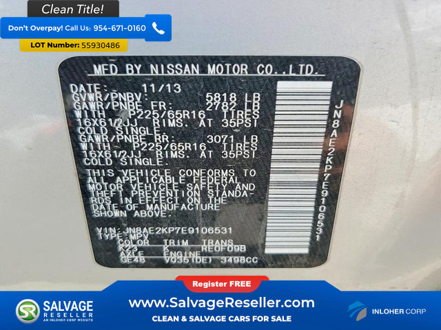Used 2014 Nissan Quest S FWD image 17