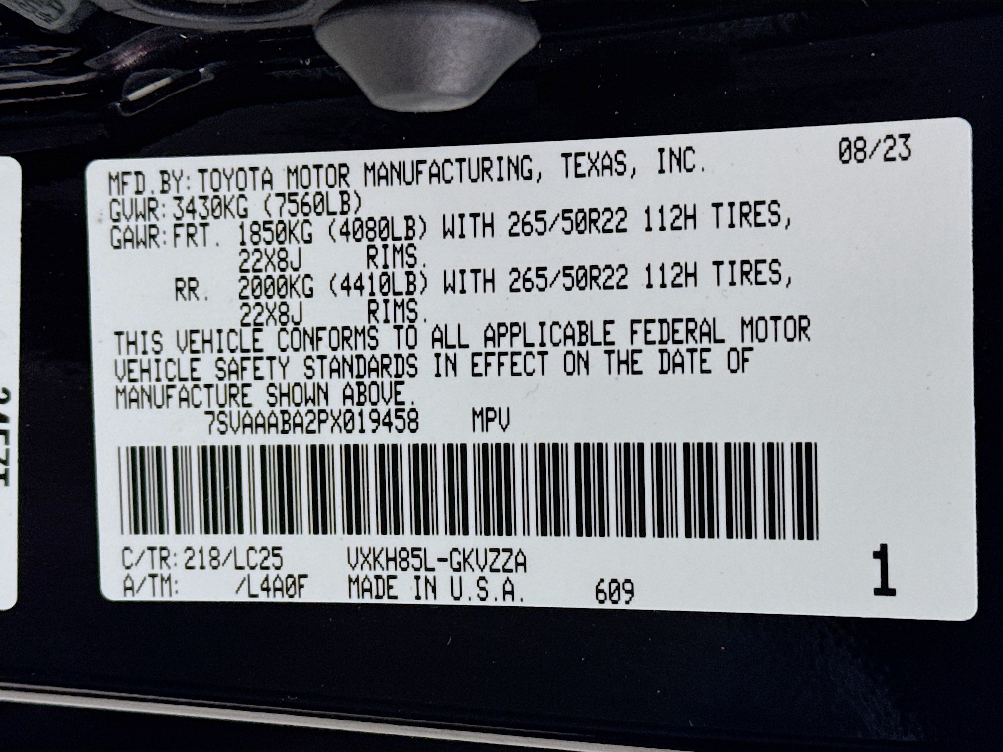 Certified 2023 Toyota Sequoia Capstone AWD/4WD image 36