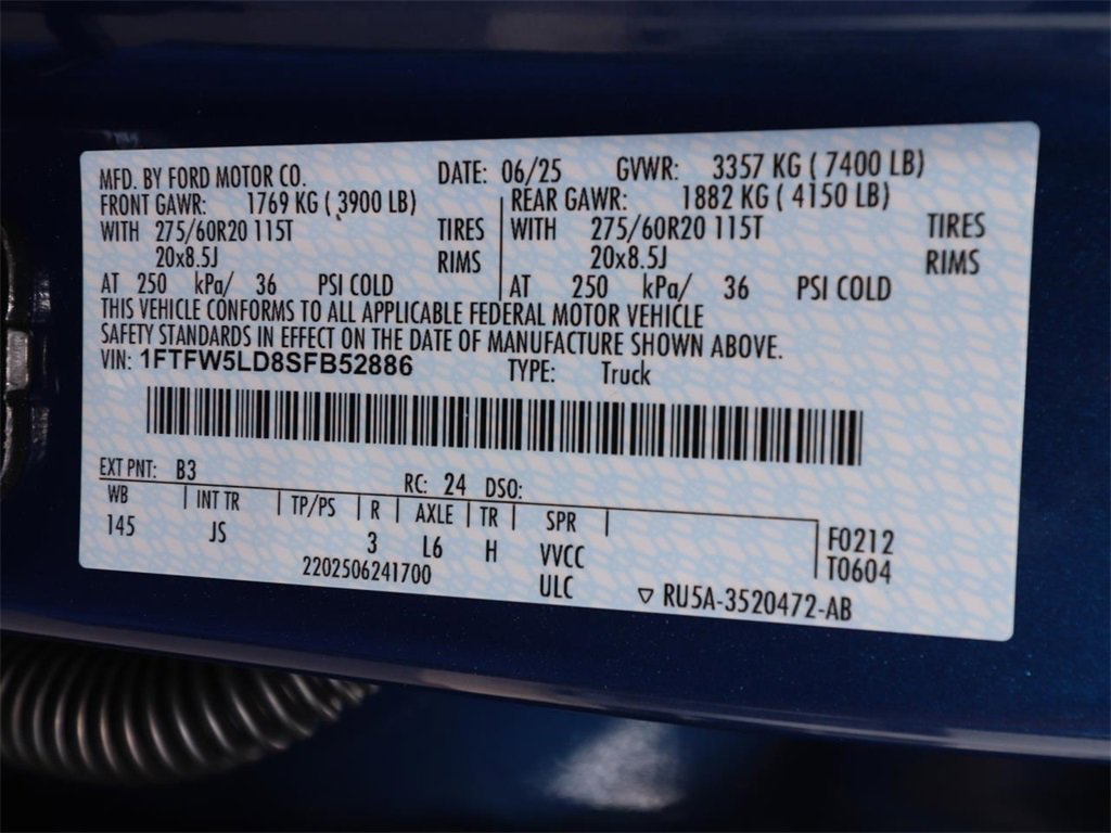 New 2025 Ford F150 Lariat w/ Equipment Group 501A Mid image 22