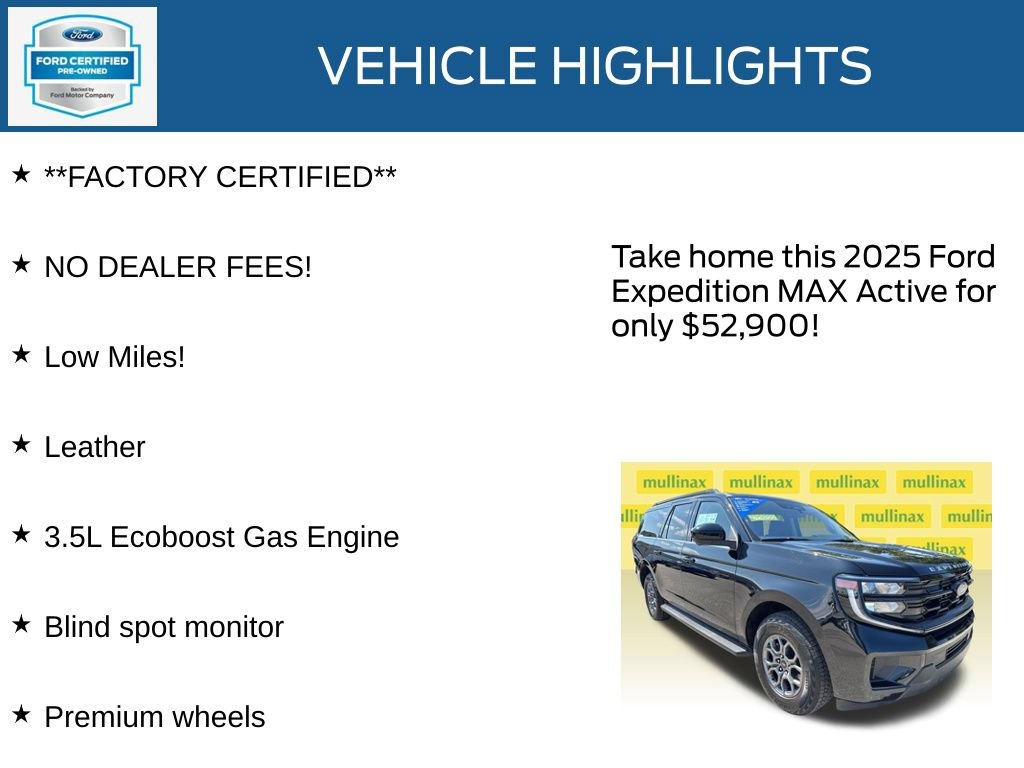 Certified 2025 Ford Expedition Max Active RWD image 11