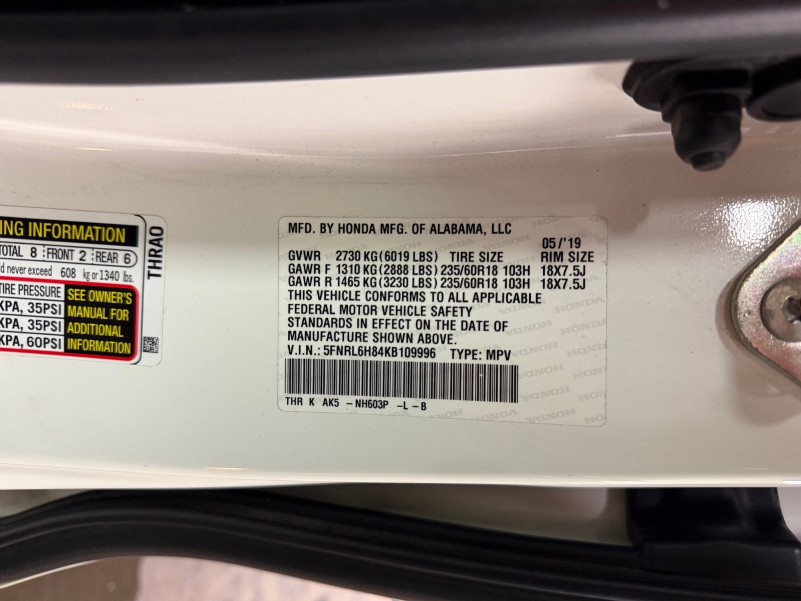 Used 2019 Honda Odyssey Touring image 45