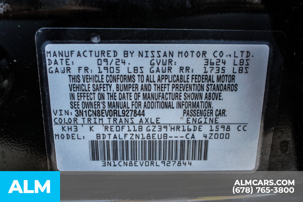Used 2024 Nissan Versa SV w/ Trunk Package FWD image 36