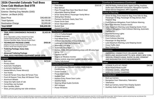 New 2026 Chevrolet Colorado Trail Boss image 10