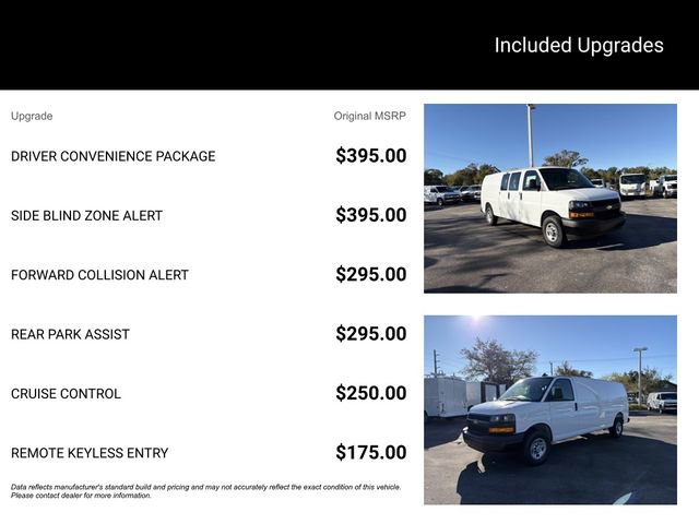 New 2025 Chevrolet Express 2500 Work Van 3D Extended Cargo Van w/ Driver Convenience Package RWD image 14