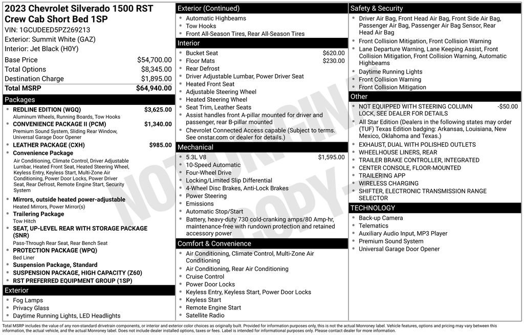 Used 2023 Chevrolet Silverado 1500 RST w/ Redline Edition AWD/4WD image 6