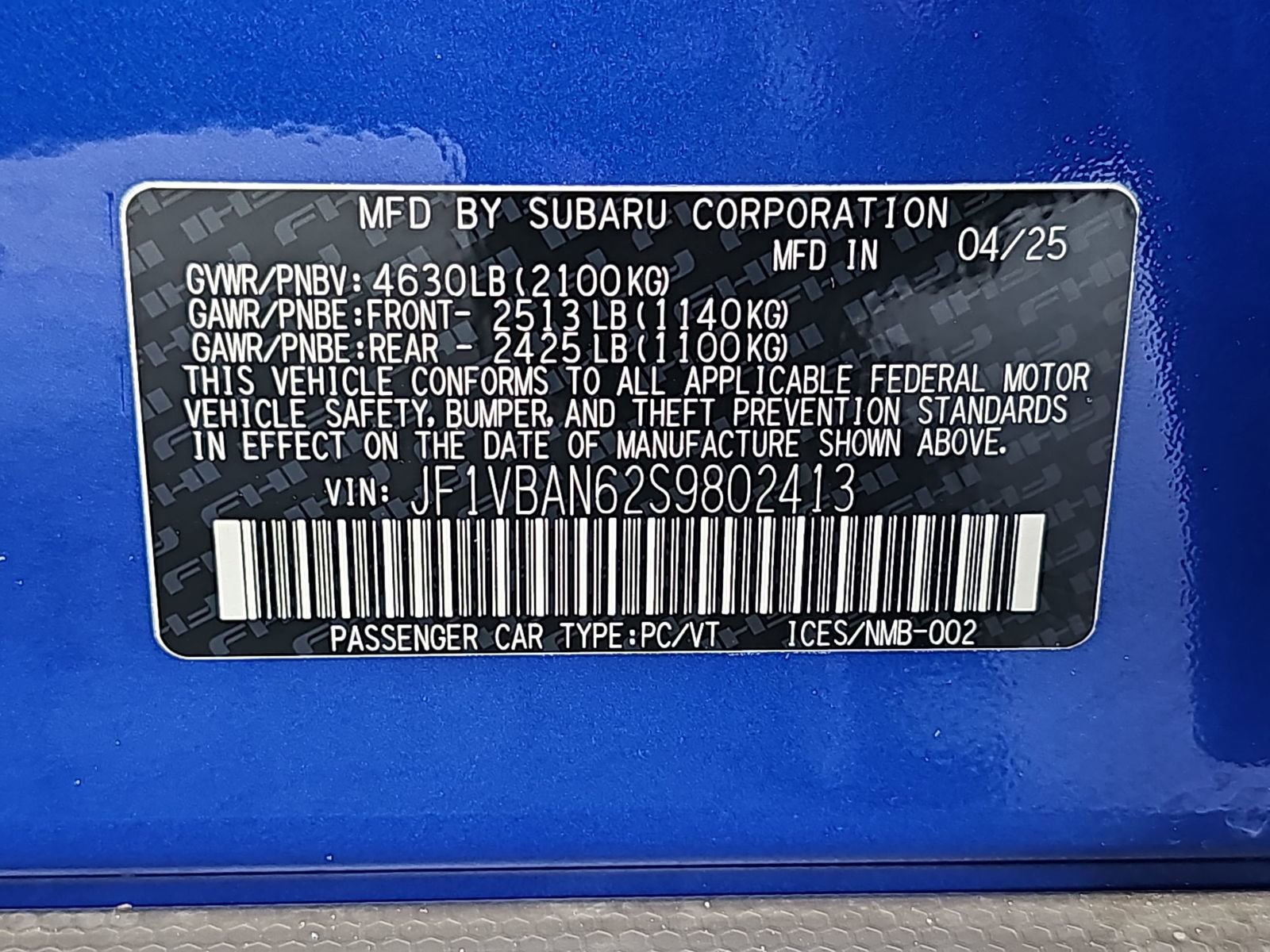Certified 2025 Subaru WRX Limited AWD/4WD image 37
