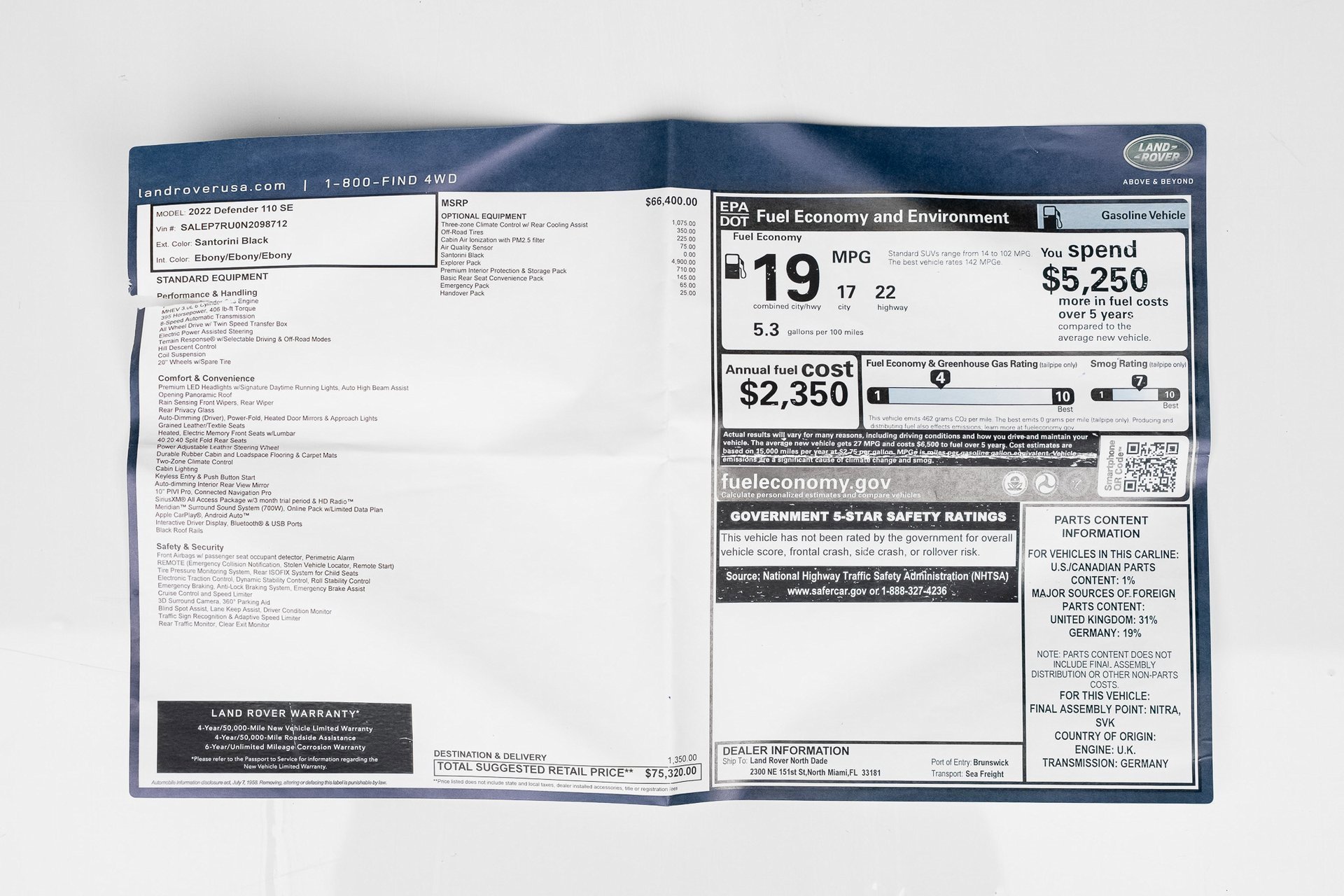 Used 2022 Land Rover Defender 110 SE image 79