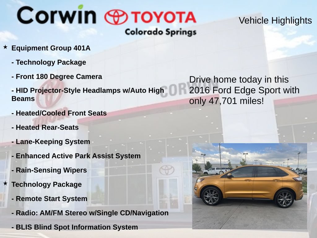 Used 2016 Ford Edge Sport w/ Equipment Group 401A AWD/4WD image 7
