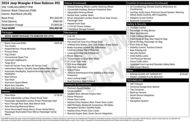 Used 2024 Jeep Wrangler Unlimited Rubicon 392 image 37