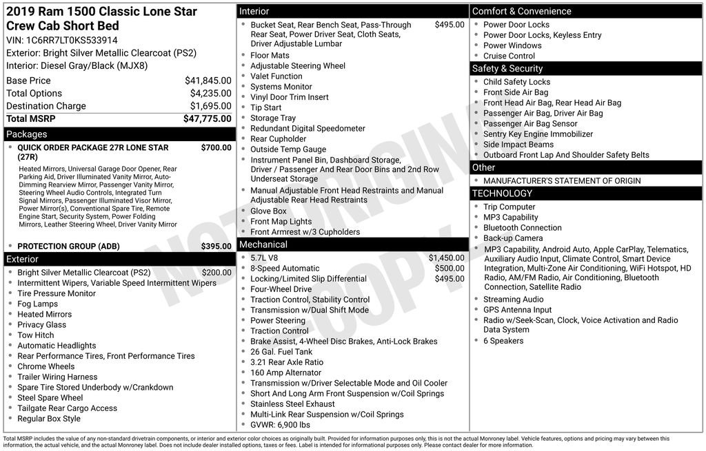 Used 2019 RAM 1500 Lone Star AWD/4WD image 4