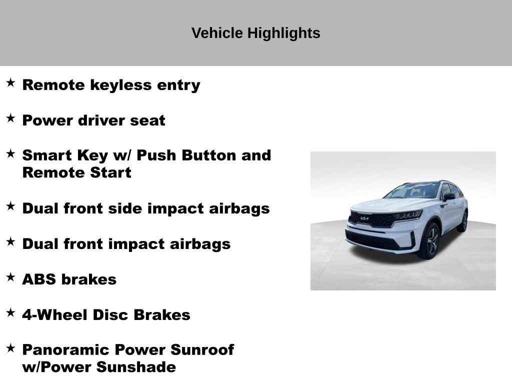 Certified 2023 Kia Sorento S w/ Panoramic Sunroof Package FWD image 37