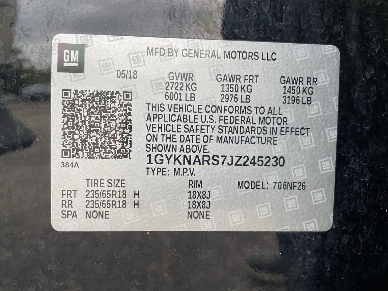 Used 2018 Cadillac XT5 FWD w/ LPO, Wheel Lock Package image 30