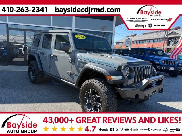 Used 2023 Jeep Wrangler Unlimited Rubicon 4xe w/ Steel Bumper Group image 1