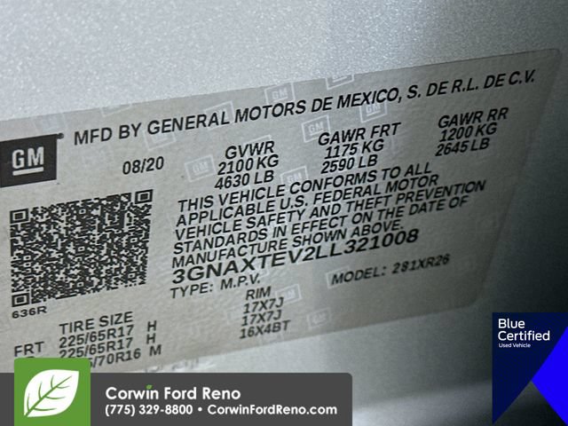 Used 2020 Chevrolet Equinox LT AWD/4WD image 34