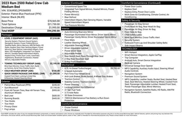 Used 2023 RAM 2500 Rebel w/ Level 2 Equipment Group AWD/4WD image 33